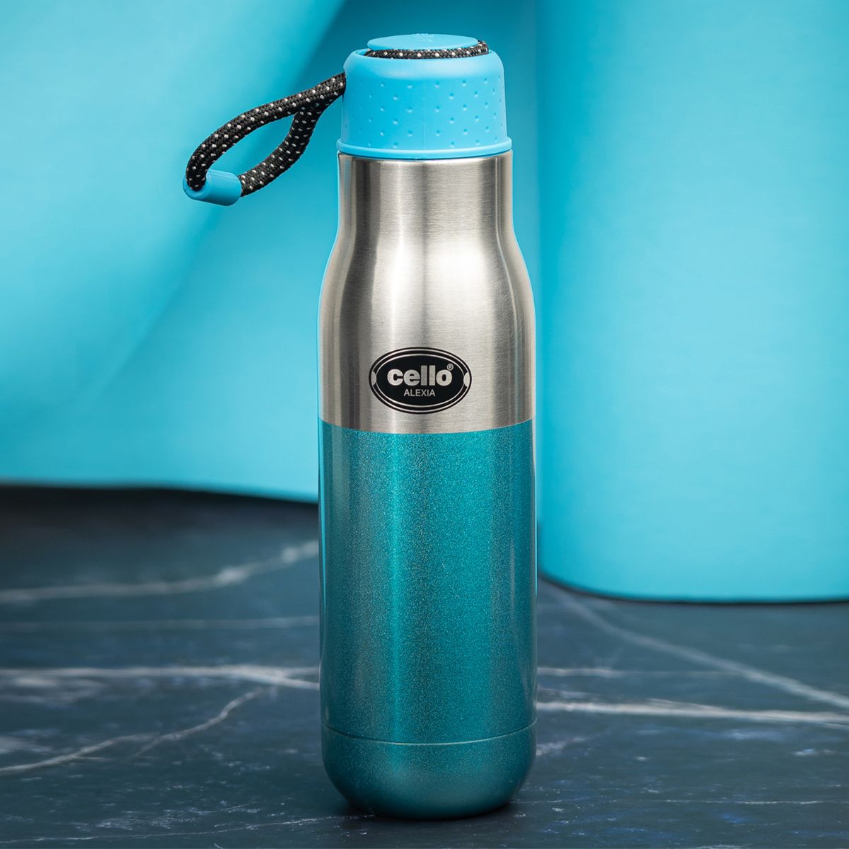 Blue|Alexia Flask, Vacusteel Water Bottle / 600ml