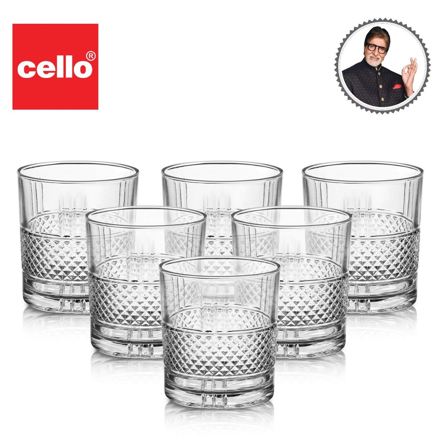 Brillant Glass Tumblers, Set of 6