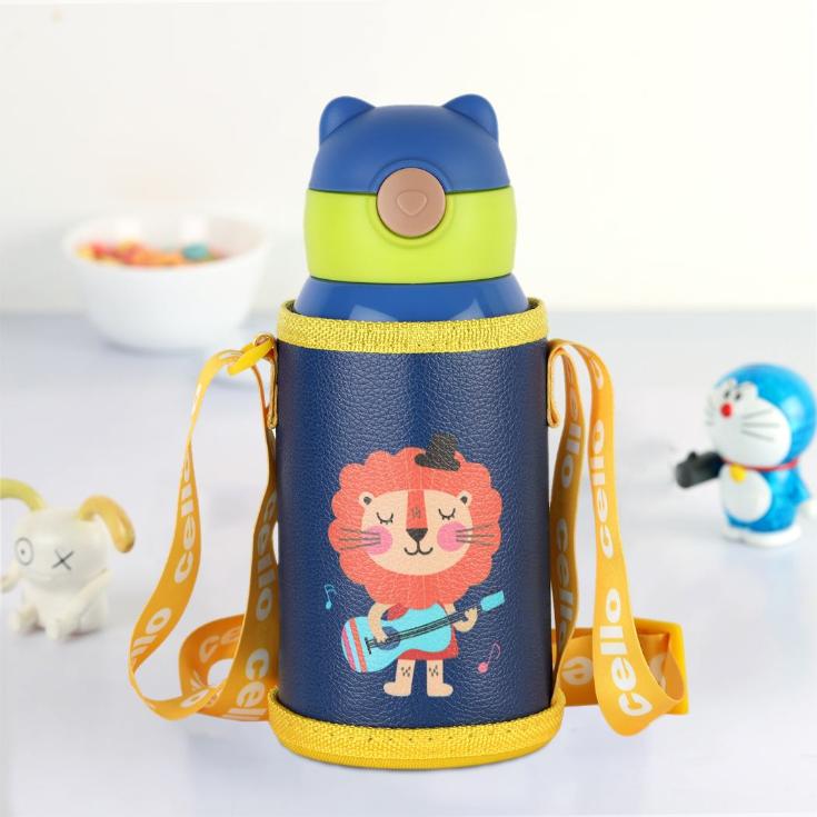 Blue|Toddy Hot & Cold Stainless Steel Kids Water Bottle, 550ml / 550ml