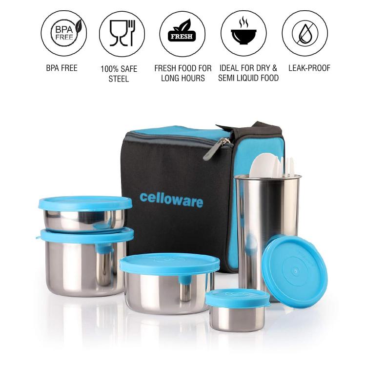 Steelox Steel Lunch Box Combo