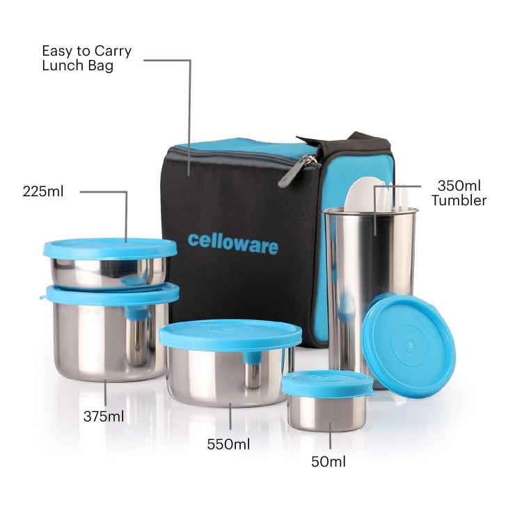 Steelox Steel Lunch Box Combo