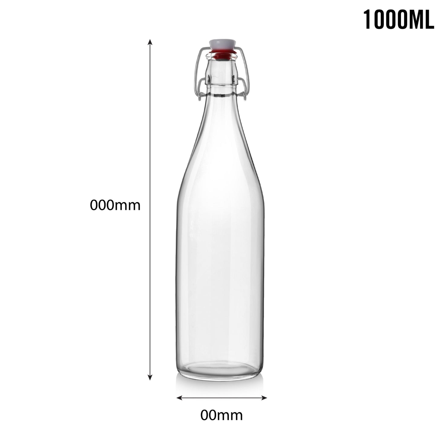 Aquaria Glass Water Bottle, 1000ml