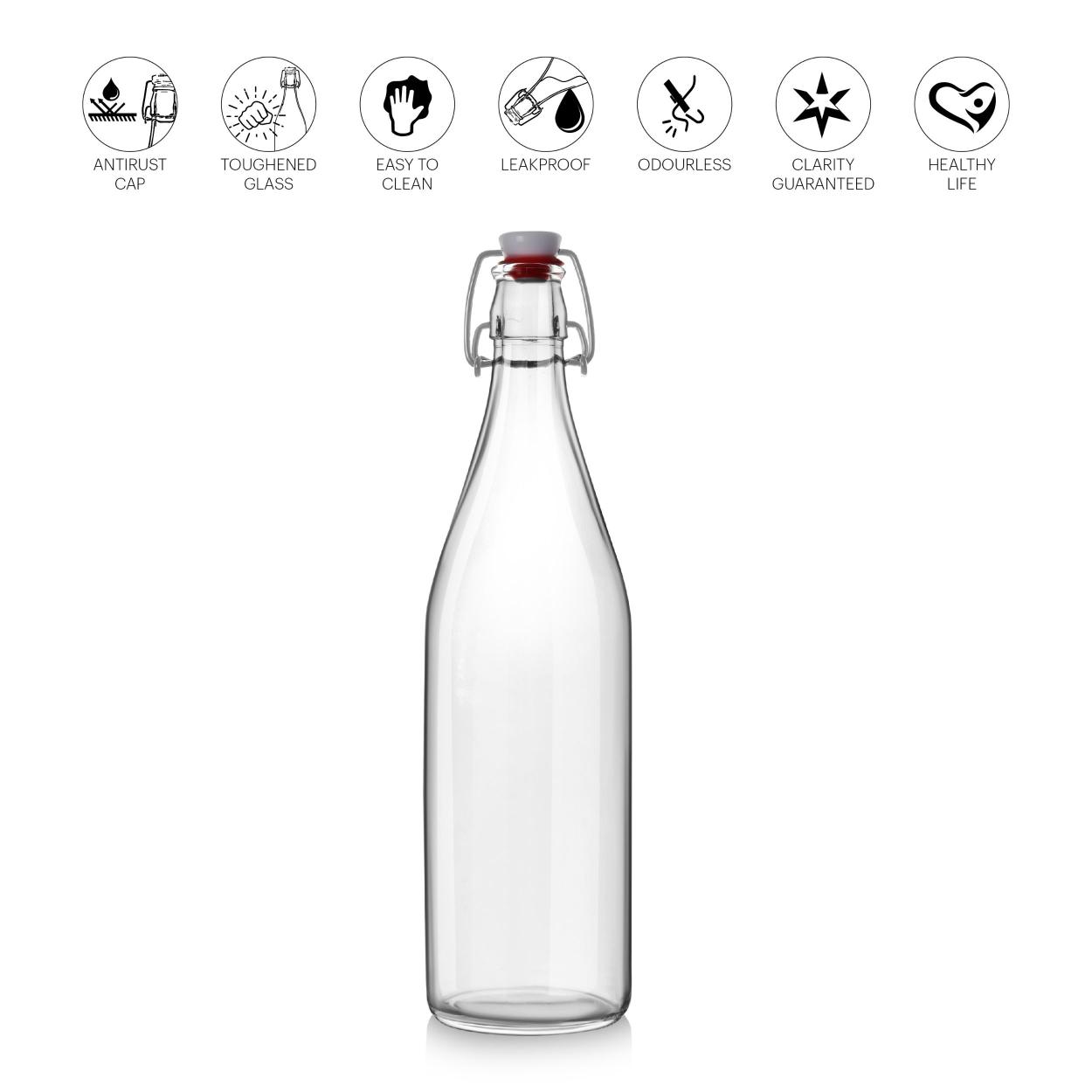 Aquaria Glass Water Bottle, 1000ml