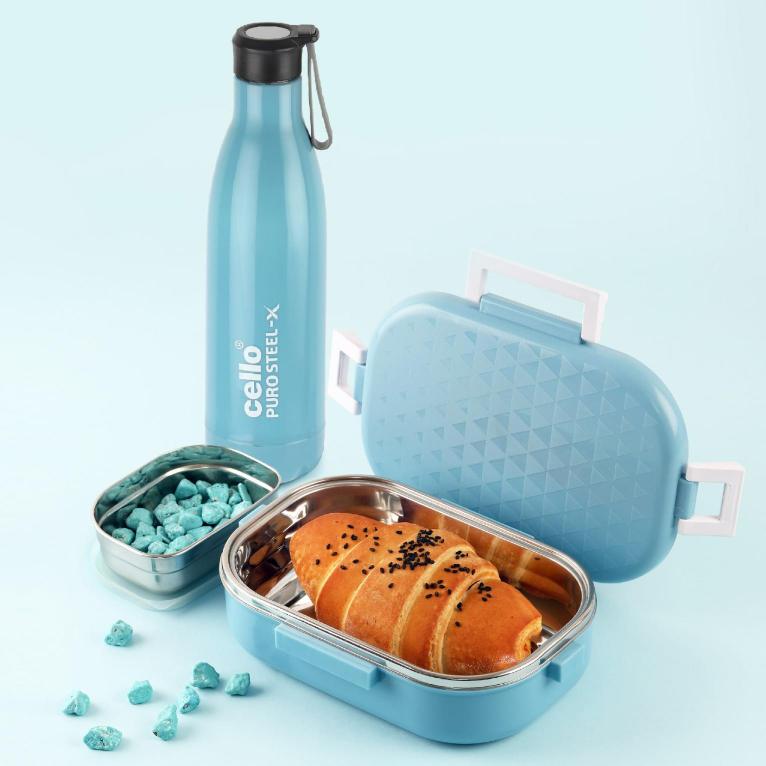 Blue|Altro Neo Lunch Box & Water Bottle Set