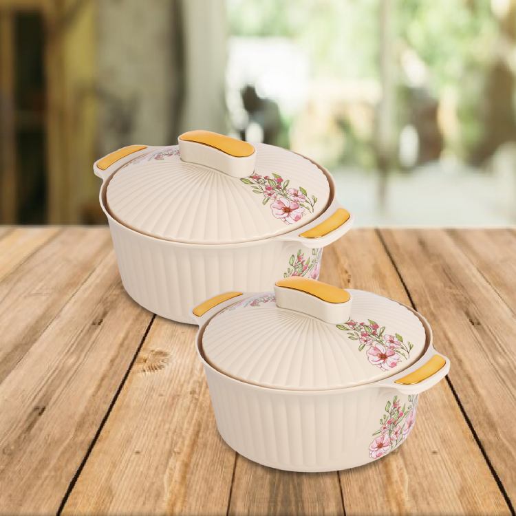 Beige|Sonet Insulated Casserole, Set of 2 / 1000ml