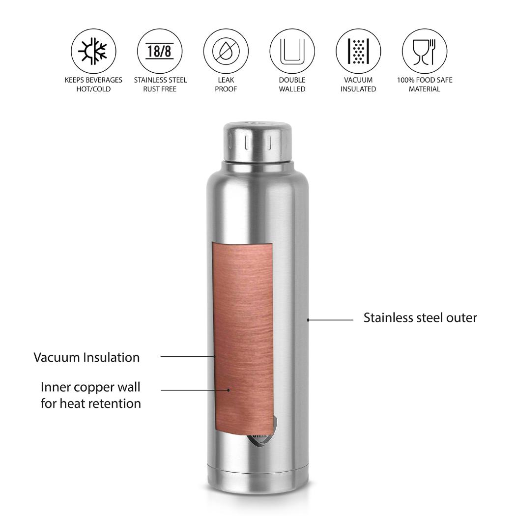 Vigo Flask, Vacusteel Water Bottle, 750ml