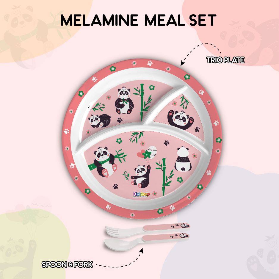 Bamboo Buddies Kids Melamine Meal, Set of 3
