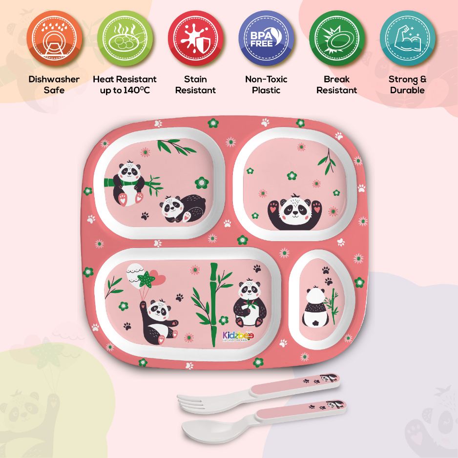 Bamboo Buddies Kids Melamine Meal, Set of 3