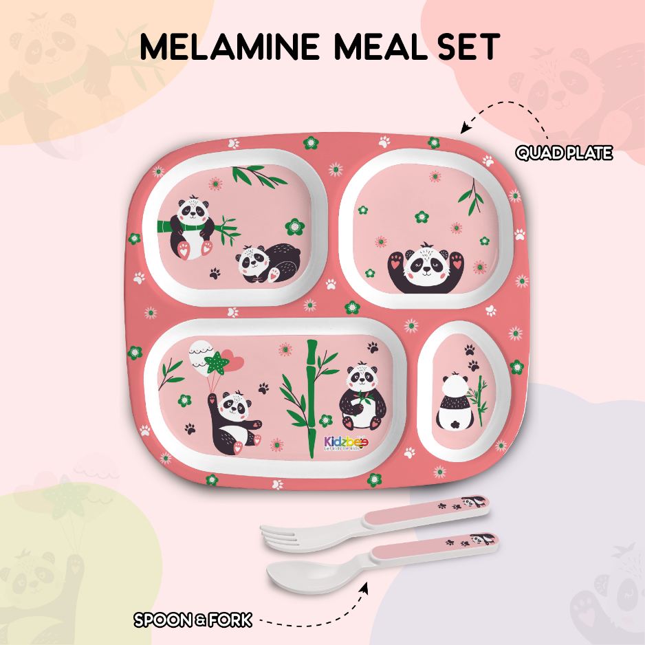 Bamboo Buddies Kids Melamine Meal, Set of 3