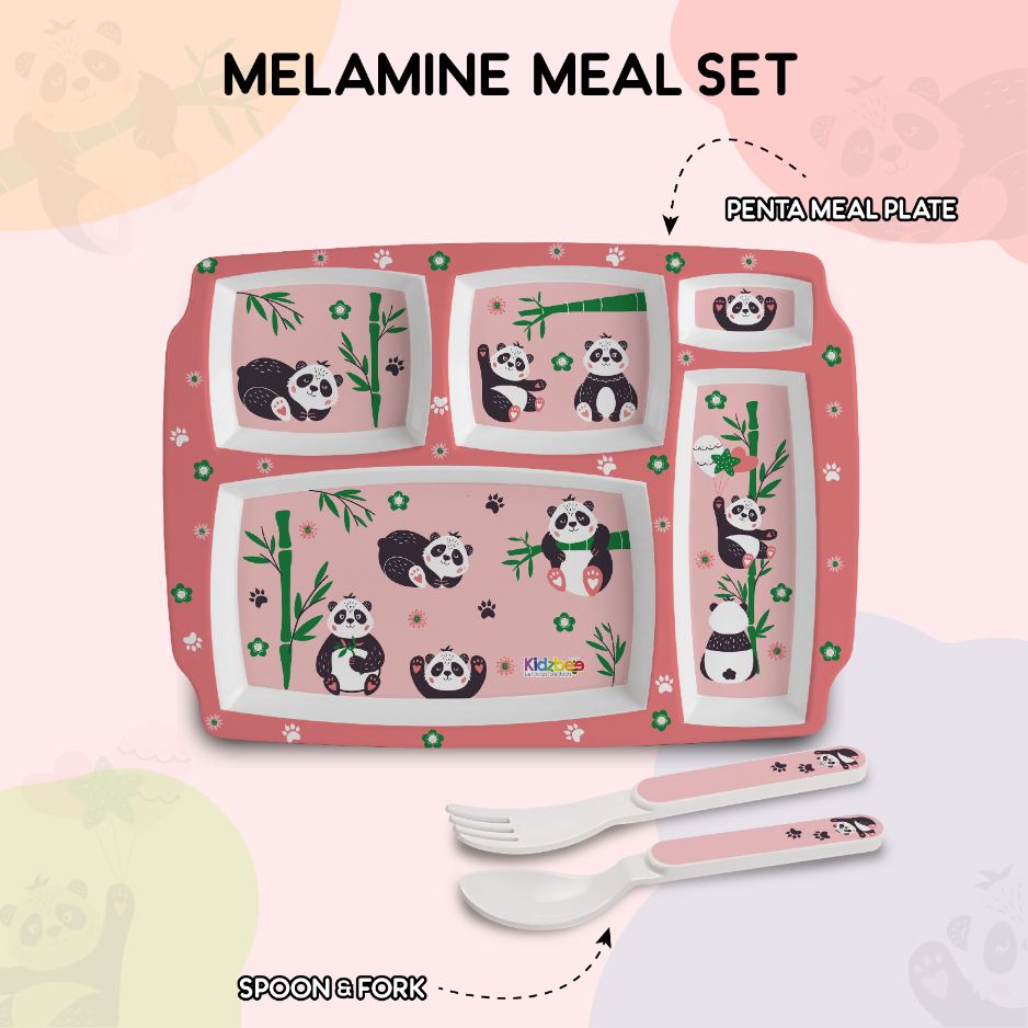 Bamboo Buddies Kids Melamine Meal, Set of 3