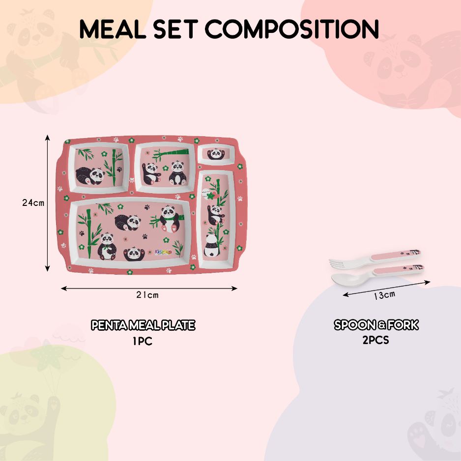 Bamboo Buddies Kids Melamine Meal, Set of 3