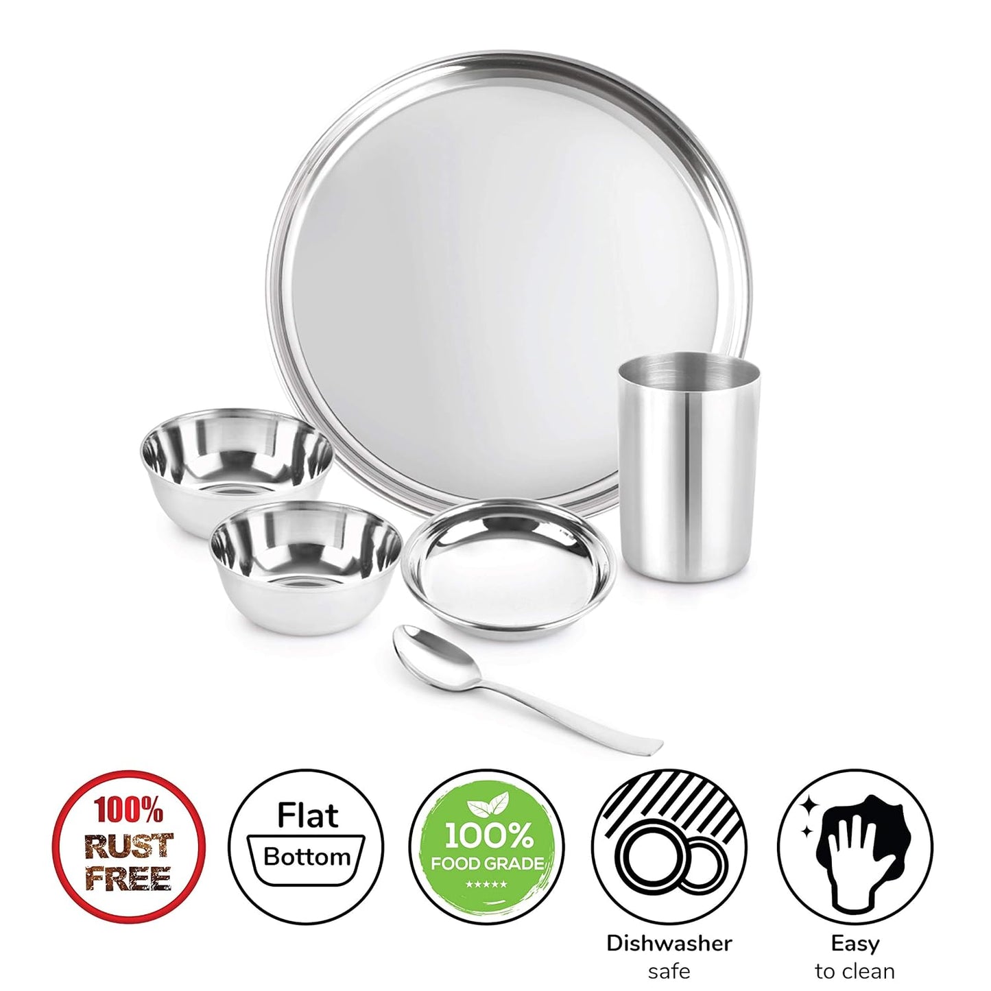 Steelox 6 Pieces Stainless Steel Dinner Set