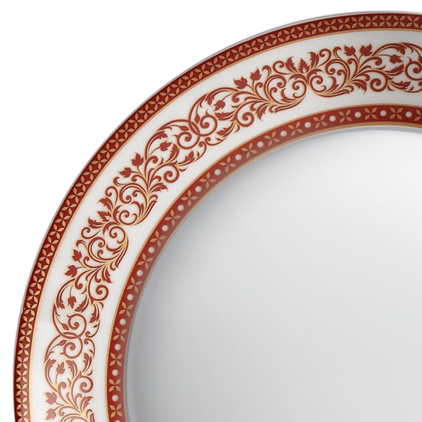 Solitaire Series 27 Pieces Ruby Opalware Dinner Set, Family of 6