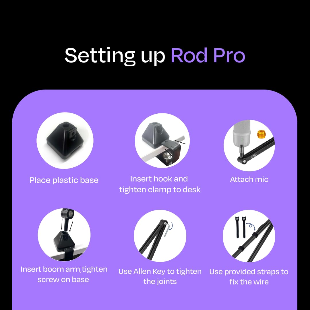 Sonik Gaming Mic + Rod Pro Boom Arm Combo