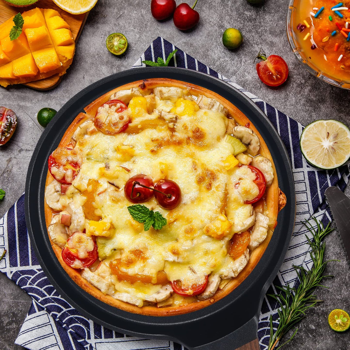 Vinchef Nonstick Crepe Pan, 11inch Skillet Pan for Dosa Tawa Omelette Tortillas Crispy Pancake, Griddle Pancake Pan, PFOA FREE and Induction Compatible