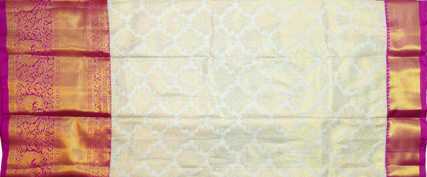 SREE KUMARAN Women's Kanchipuram Silk Pure Pattu Sarees With Blouse (VSK369-1)