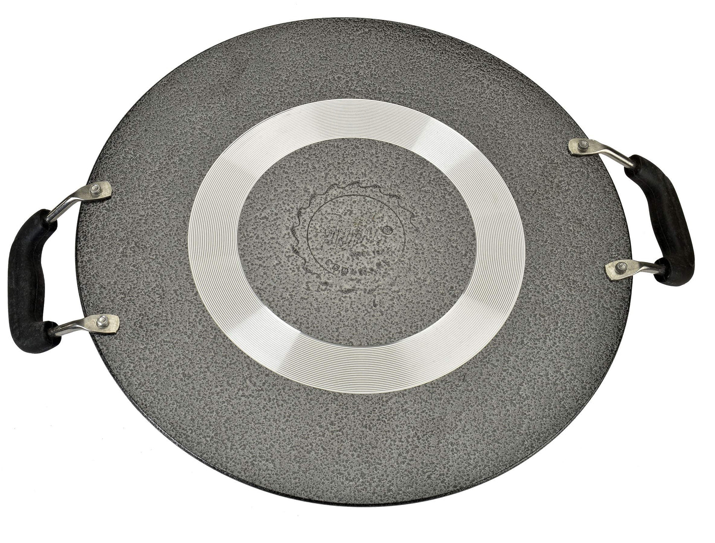 Anjali D PMTD12 Multi Tawa Deluxe Platinum Flat Tawa With Heat Resistant sturdy 2 Side Handle Triple Coating Non stick Tawa for Multie Purpose Food Item Making PMTD12