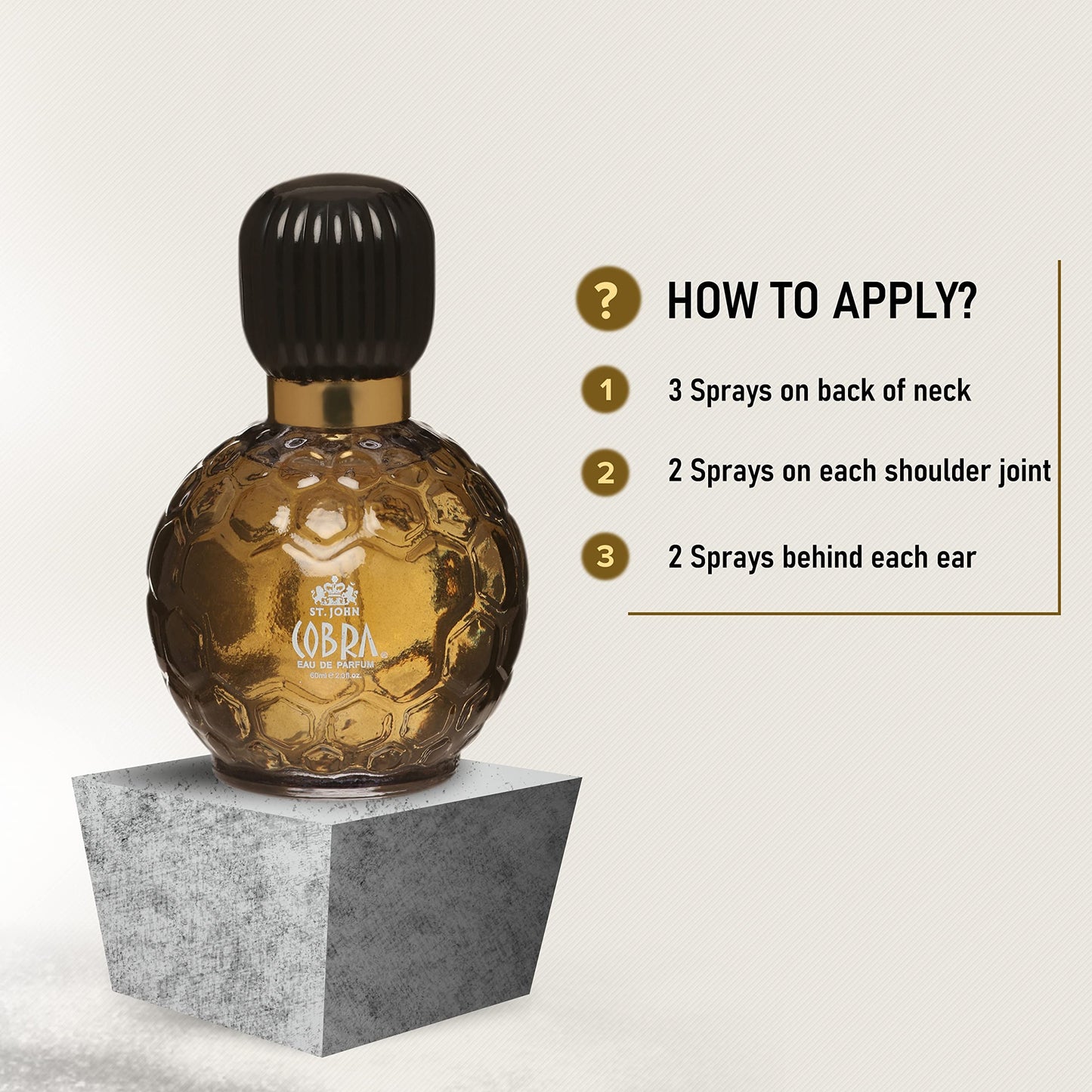 ST. JOHN COBRA Long Lasting Good Fragrance Perfume with Limited Edition EAU DE PARFUM For Men, 60Ml - Pack Of 4