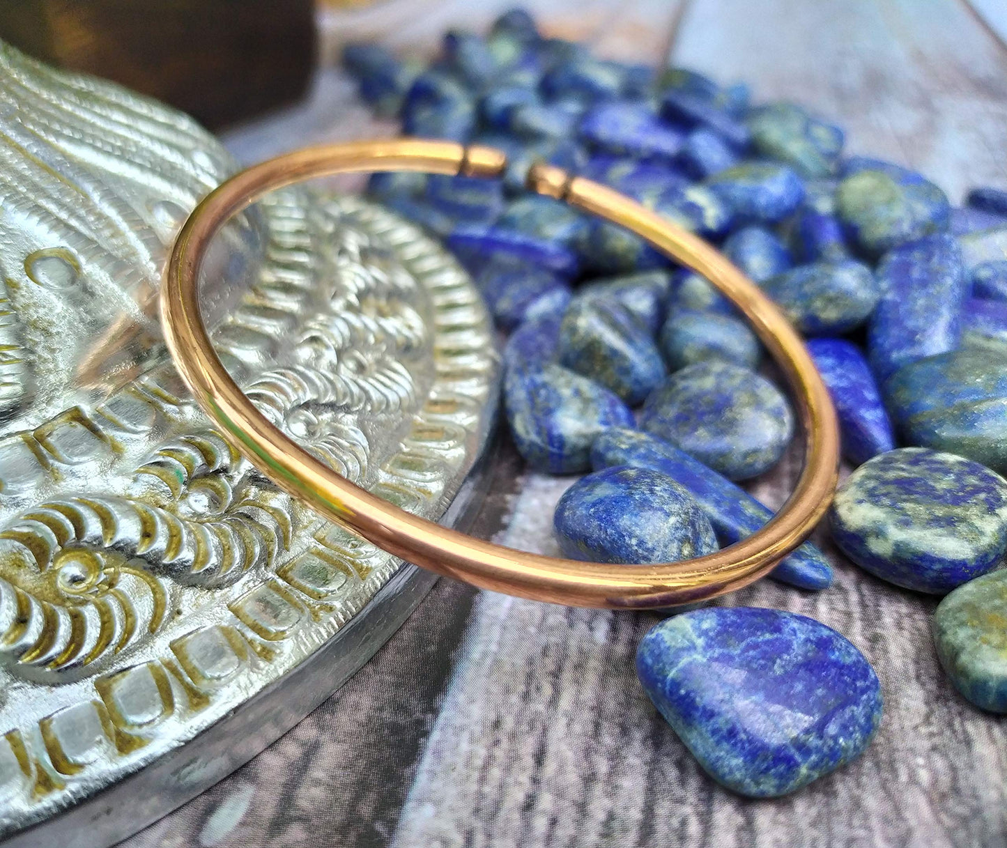 SHINDE EXPORTS Pure Copper Kada/Bracelet for Men and Women. (4 MM Plain kada)