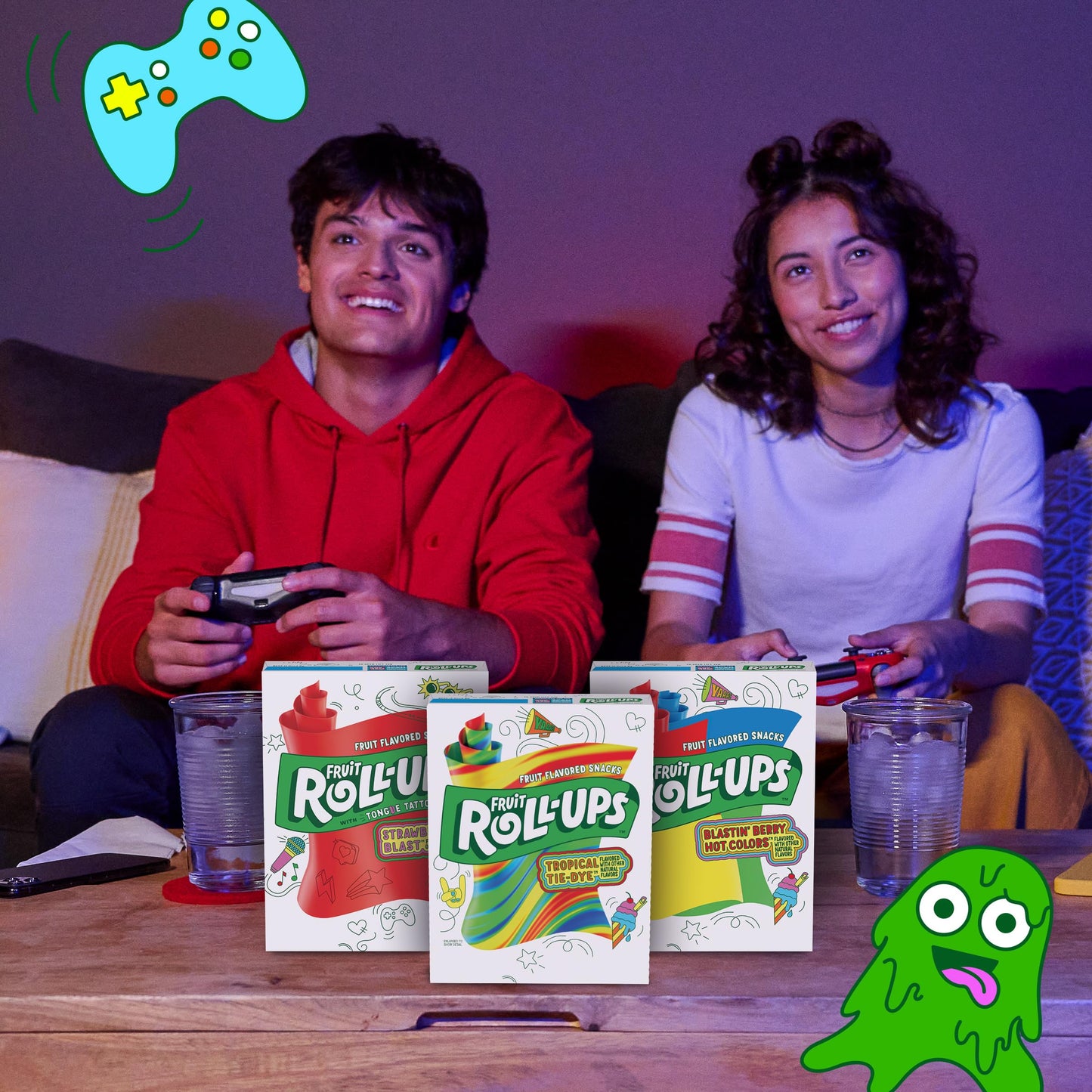 Betty Crocker Fruit Roll-Ups Tropical Tie-Dye Snacks, 141g