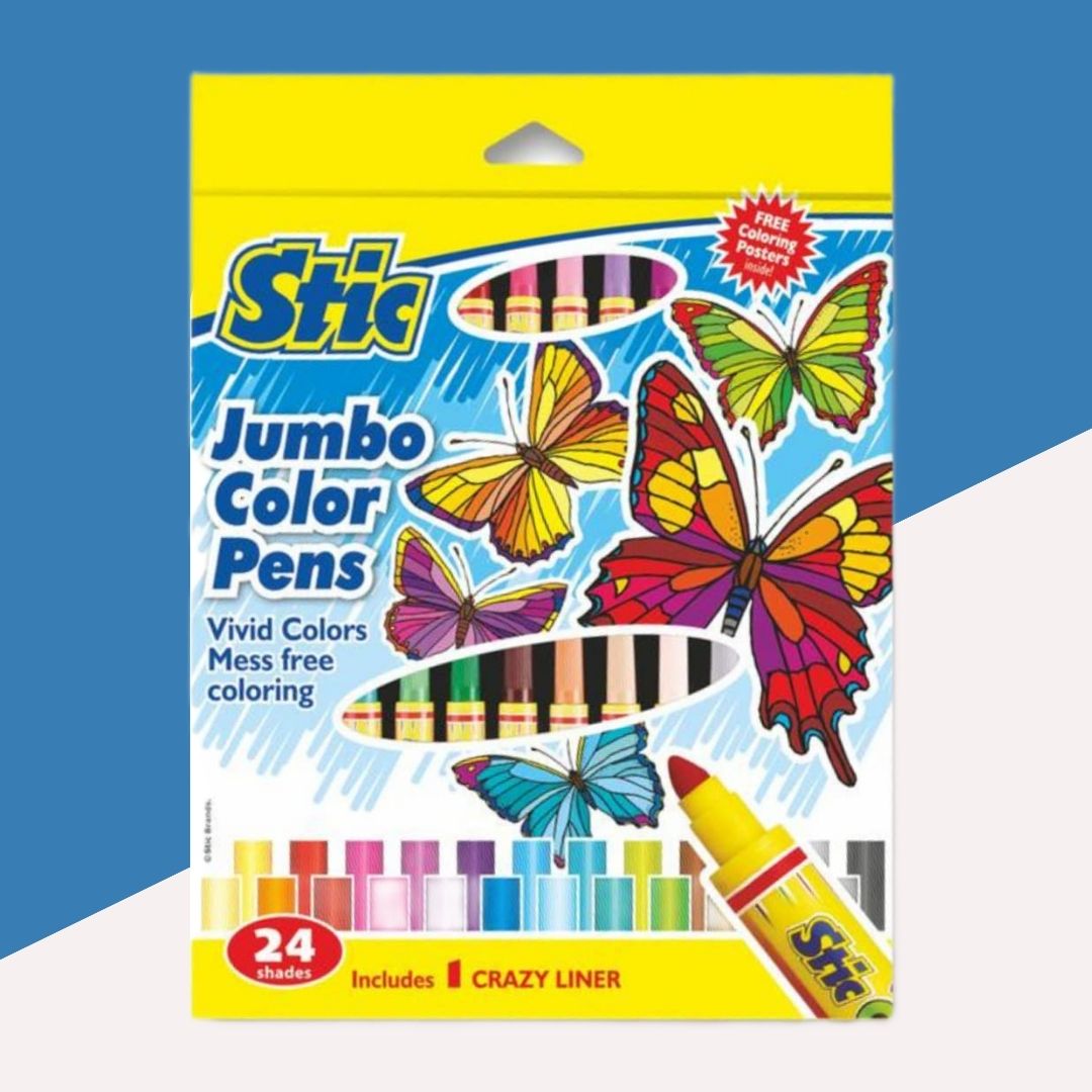 Stic Jumbo Colour Sketch Pens ( Pack Of 24 )