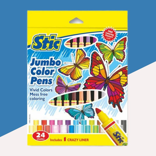 Stic Jumbo Colour Sketch Pens ( Pack Of 24 )