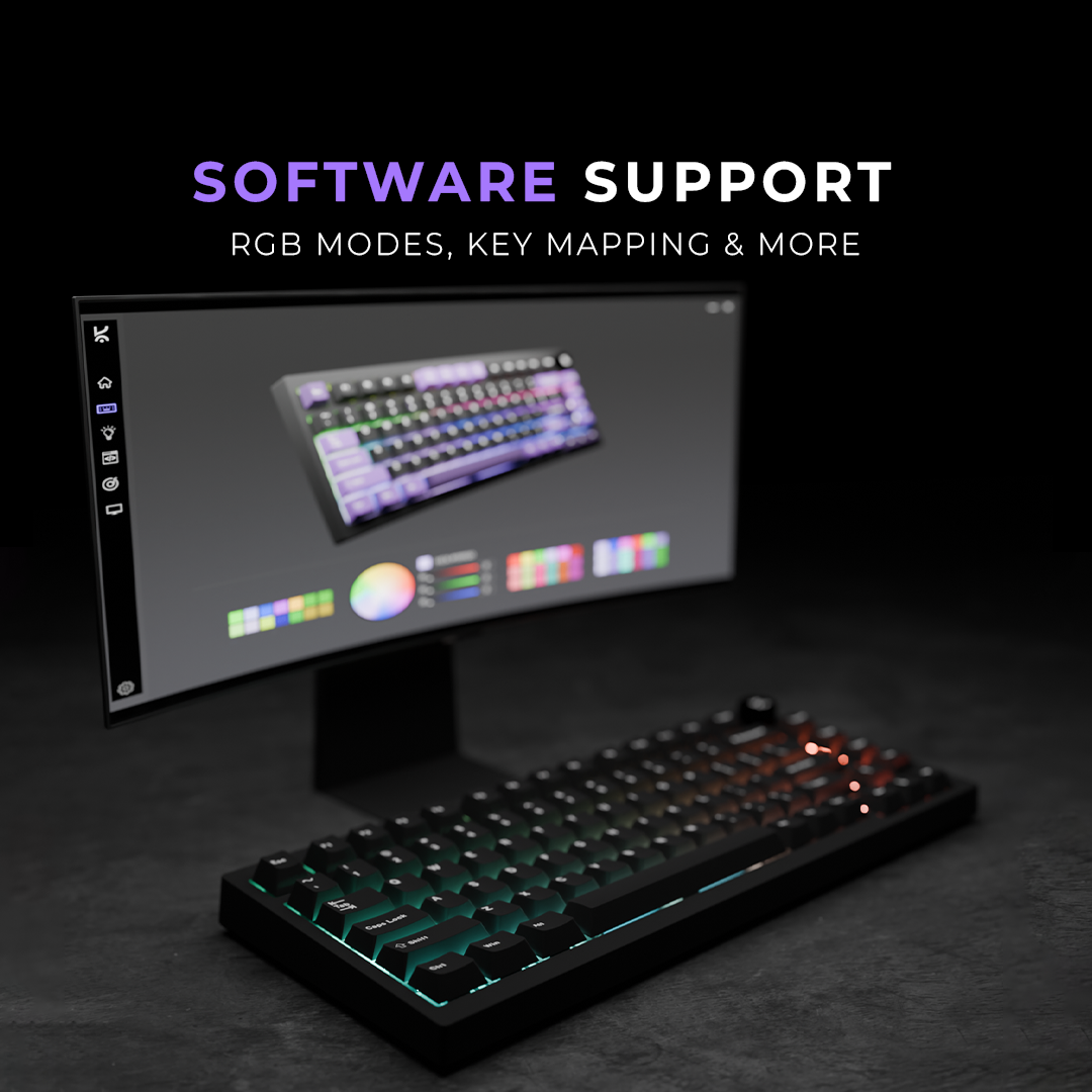 Swarm All Black Wireless Gaming Keyboard