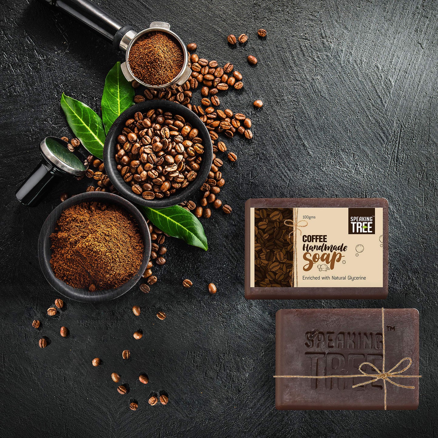 Speaking Tree Exfoliating Coffee Handmade Soap With Refreshing Aroma For Perfectly Clean, Brightening Skin (100 g)