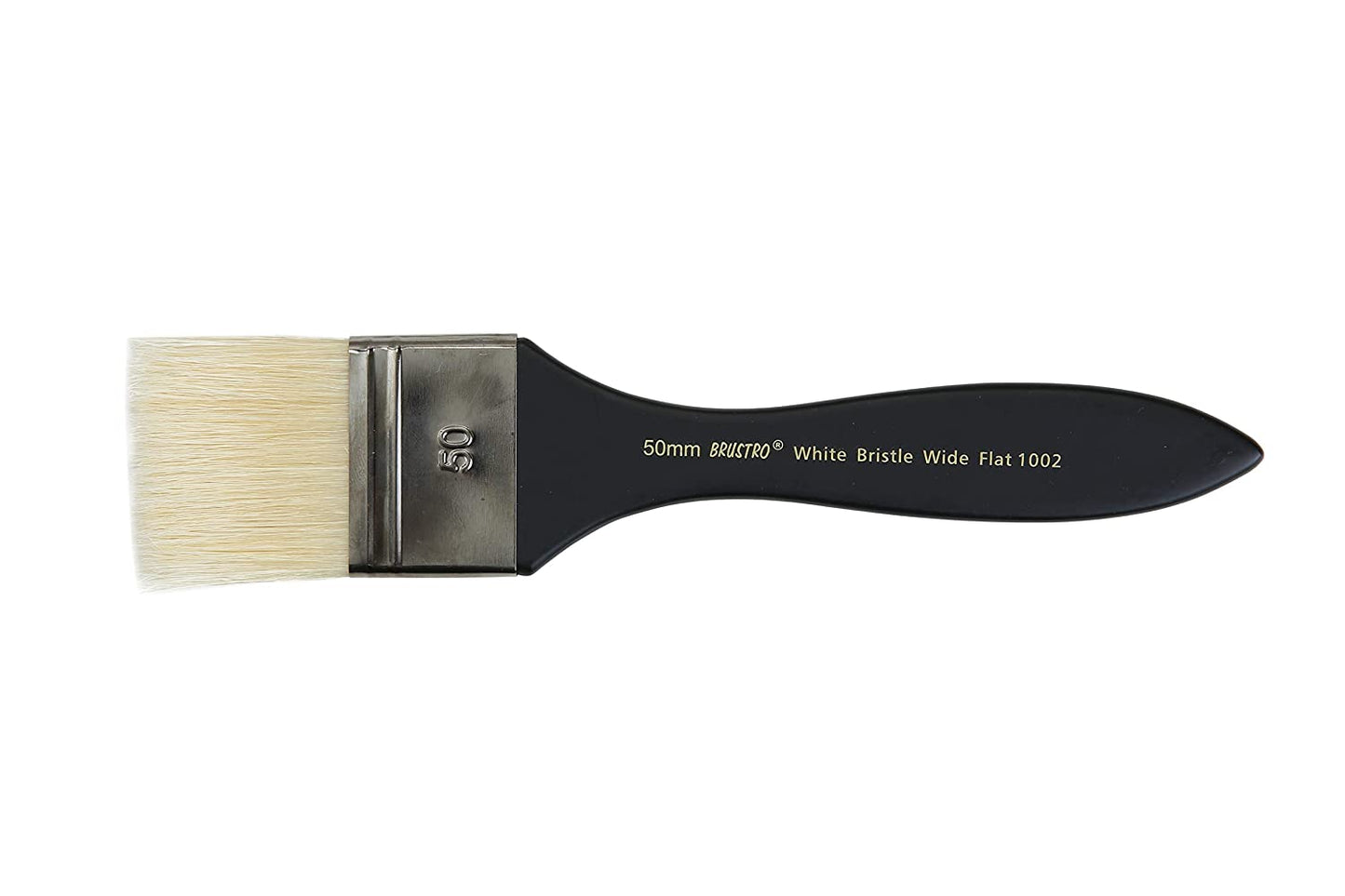 Brustro Artists White Bristle Wide Flat Brush - Series 1002 - Size - 50MM (for Oil & Acrylic)