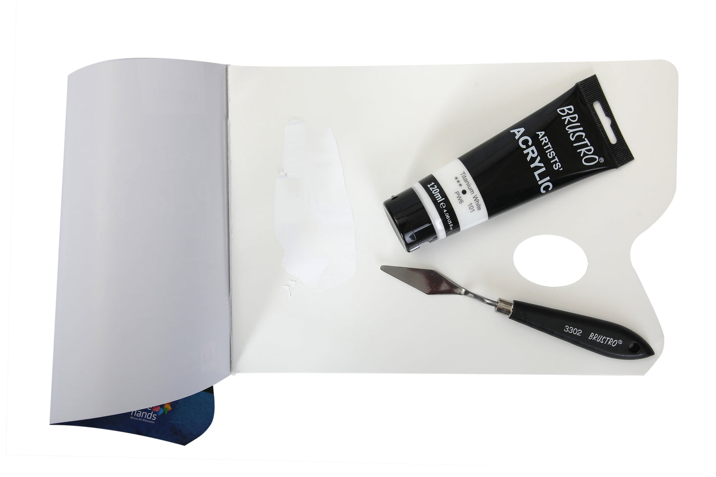 BRUSTRO Artists Acrylic 120ml Titanium White (Pack of 2)