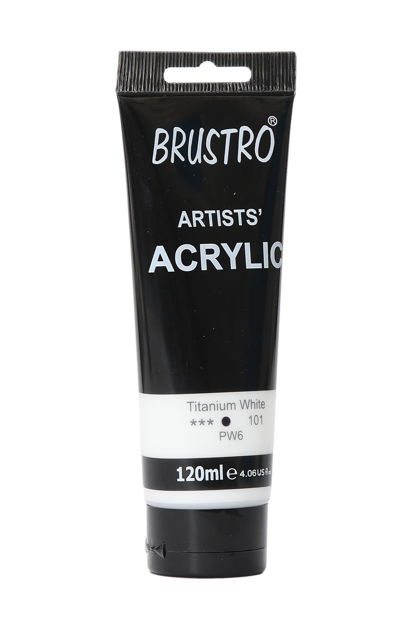 BRUSTRO Artists Acrylic 120ml Titanium White (Pack of 2)