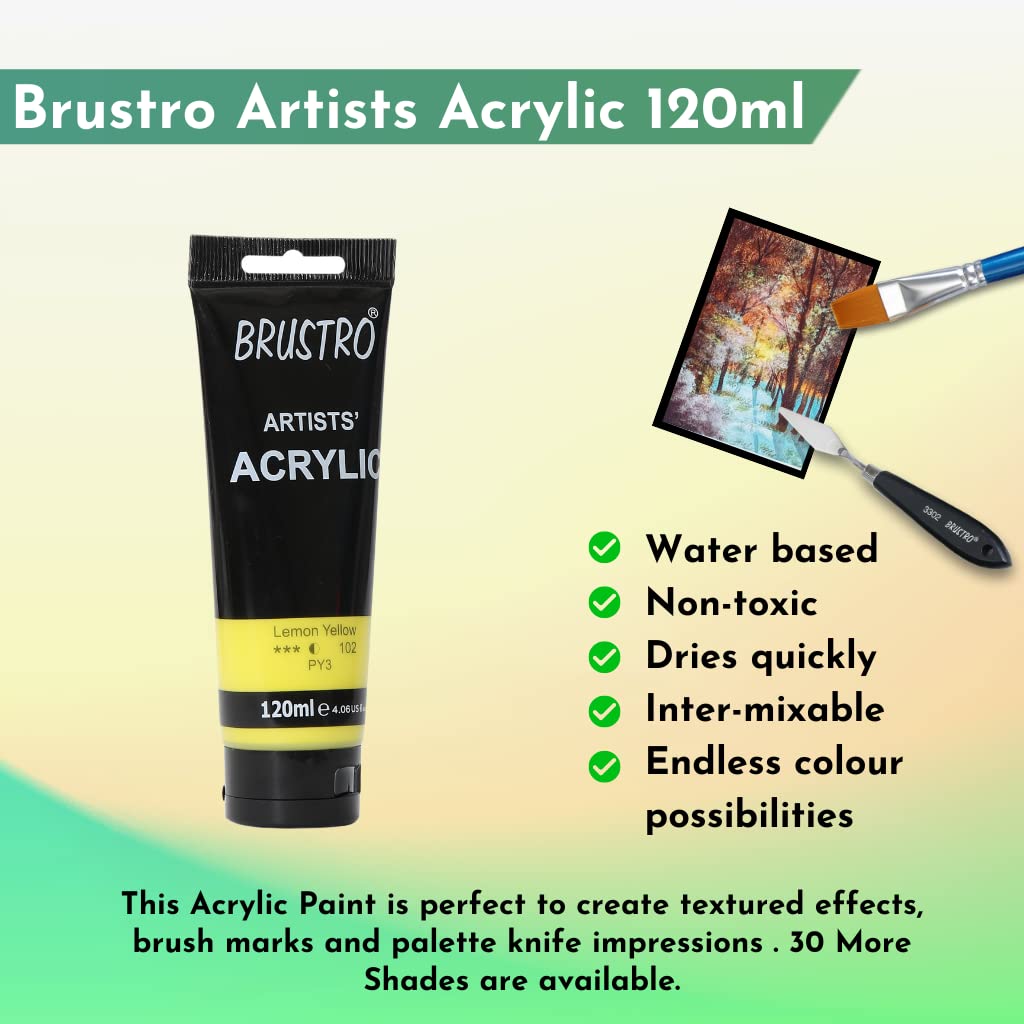 Brustro Arists' Acrylic 120ml Lemon Yellow