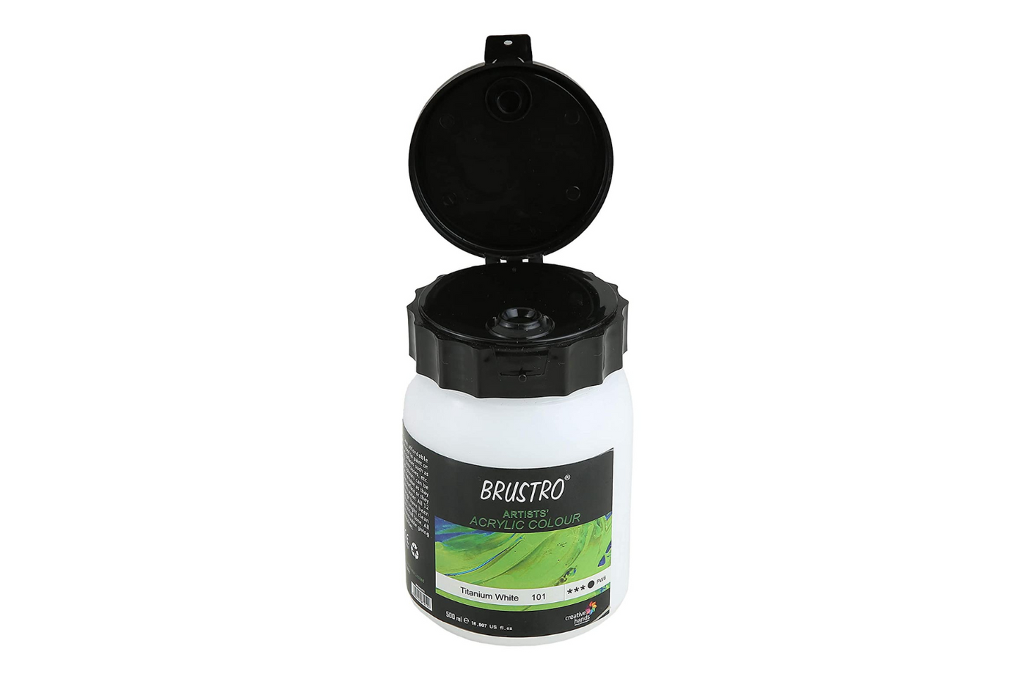 BRUSTRO Artists Acrylic Titanium Colour (500ml, White).