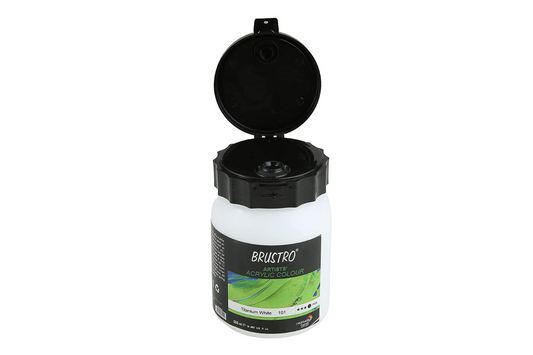 BRUSTRO Artists Acrylic Titanium Colour (500ml, White).