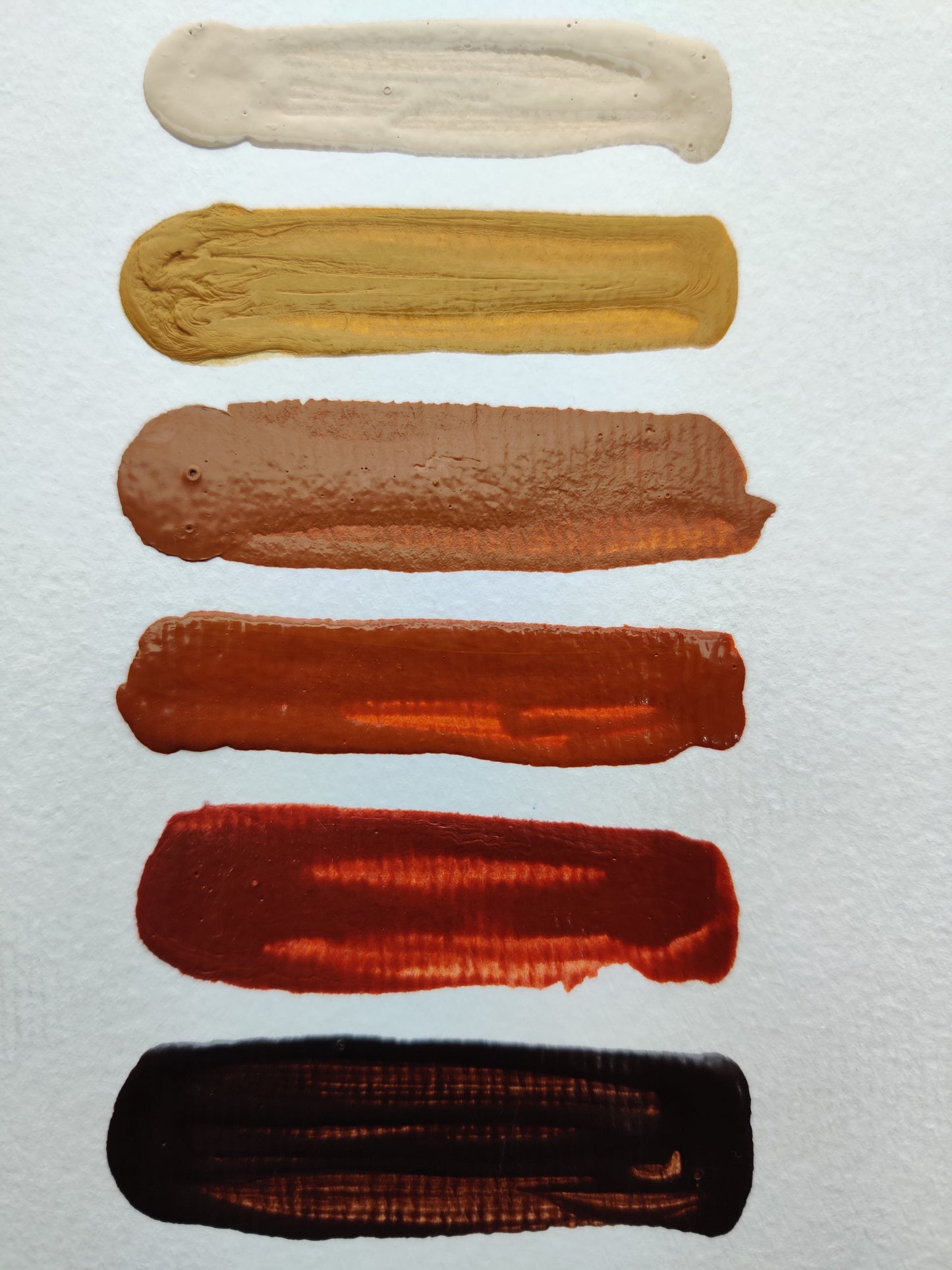 Brustro Professional Artists Fluid Acrylic 20 ml Down to Earth Set of 6 (Burnt Sienna, Burnt Umber, Yellow Oxide, Raw Sienna, Unbleached Titanium, Golden Raw Sienna) with Pouring Medium 200 ml