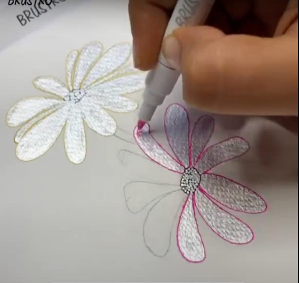 BRUSTRO Self Outline Metallic Marker Set Of 8