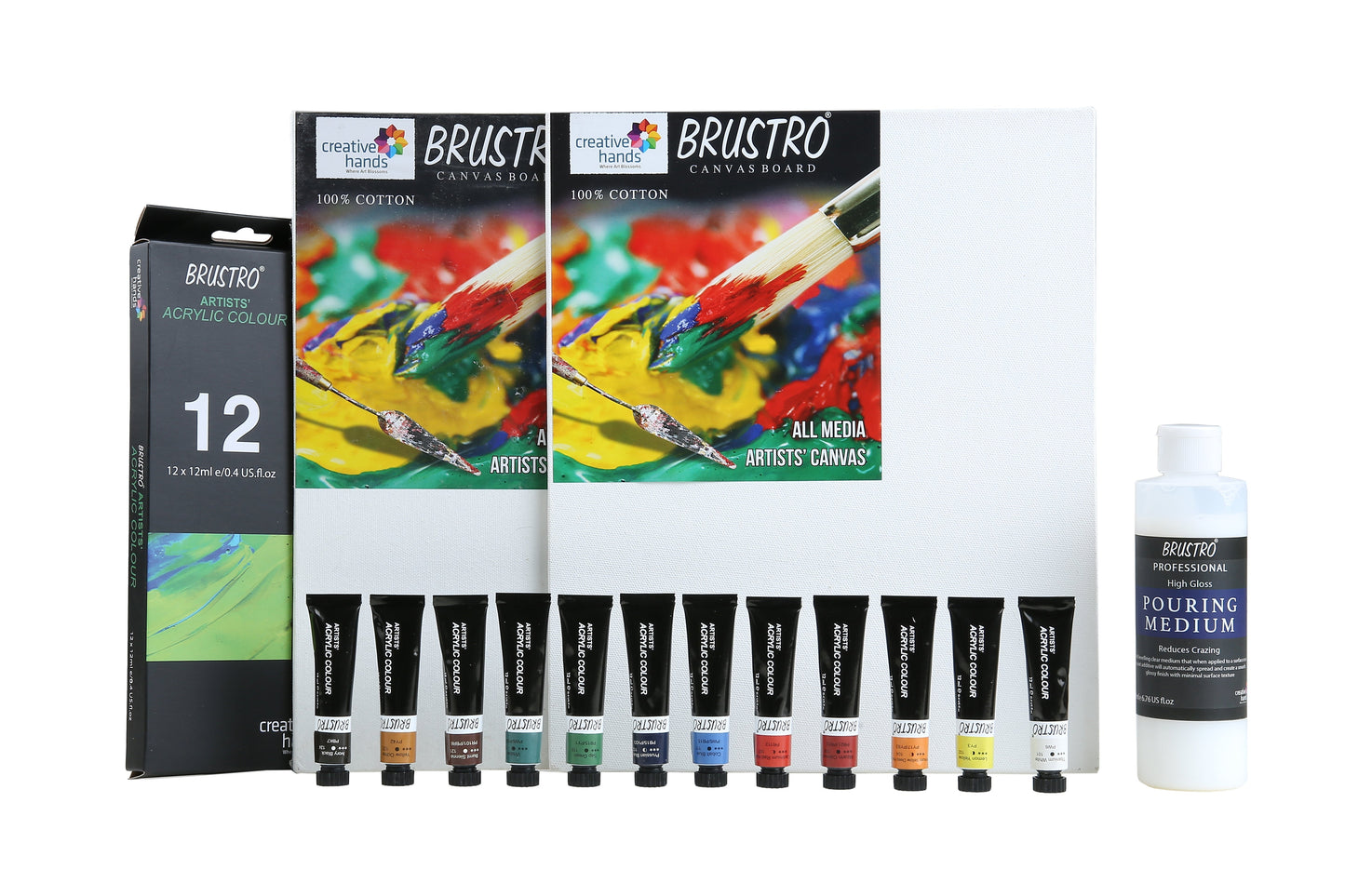 Brustro Pouring Medium Fluid Art Kit