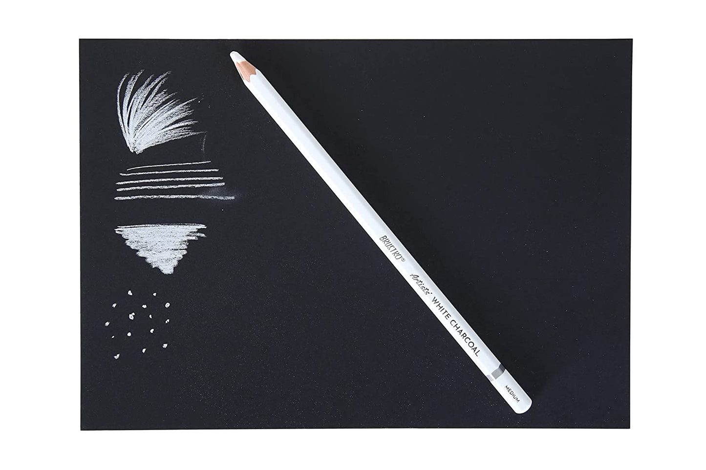 BRUSTRO Artists Coloured Pencils | Black & White | Set of 6 ( 3 Whites and 3 Blacks ) | Ideal for Students and Adults, Color, Sketching, Shading, Drawing, Blending, Mandala Art, School, Office Use