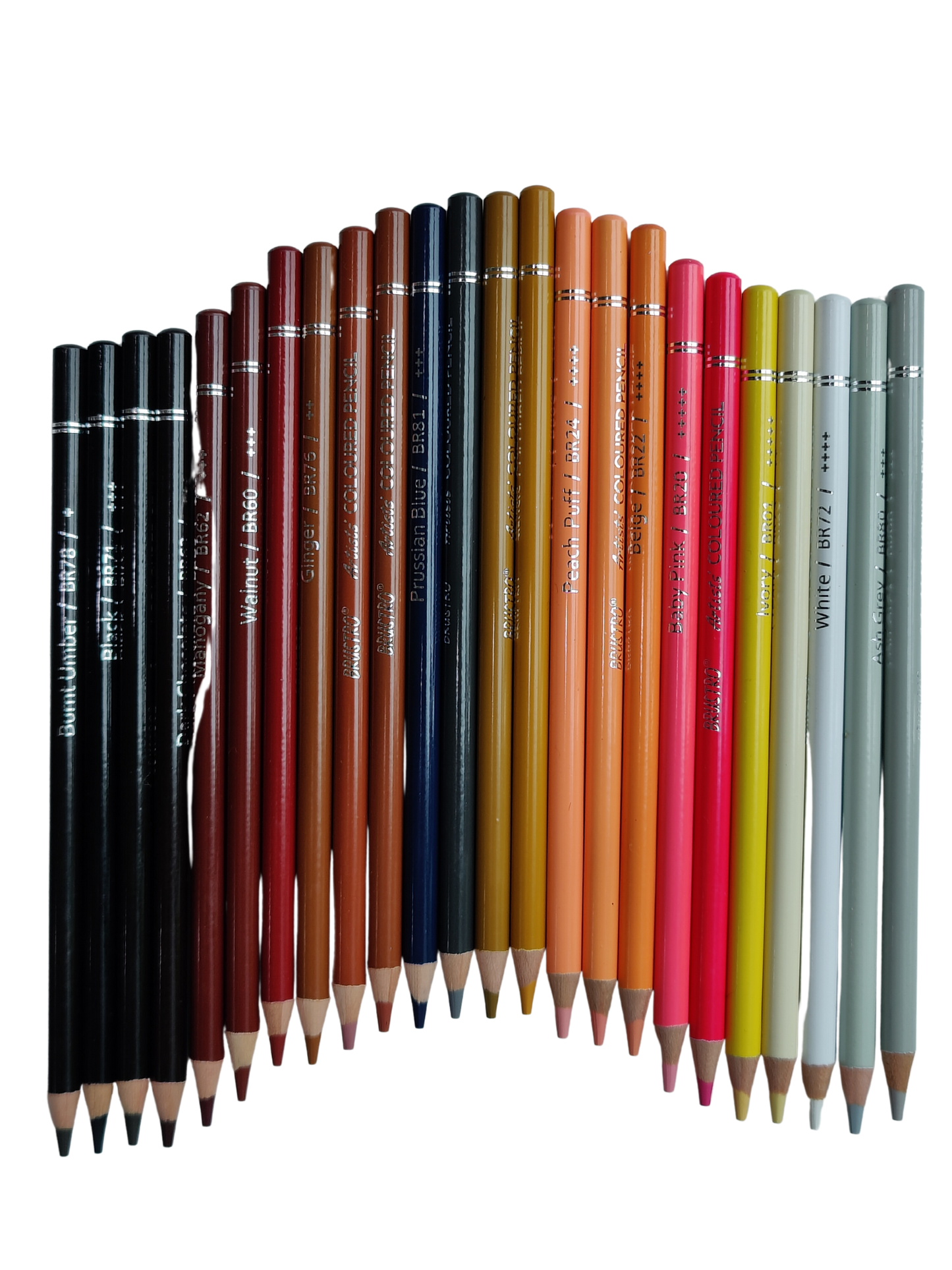 BRUSTRO Artist's Colour Pencil Skin Tone| Set of 24 (in an Elegant tin Box) | Ideal for Coloring, Vibrant shades, human face, Break & Fade resistant, DIY Art,Highly Pigmented, Mandala, Portrait