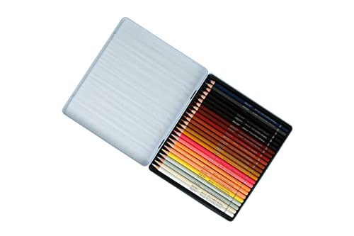 BRUSTRO Artists' Coloured Pencils Skin Tone Set of 24 with Drawing & Sketching Wiro Pad A4-160GSM (30 Sheets)