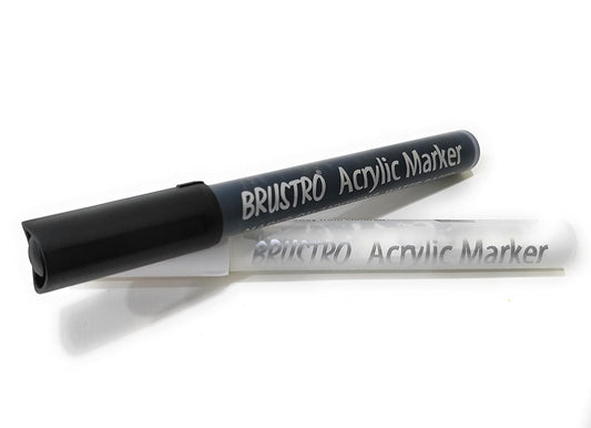 Brustro Acrylic DIY Marker Black &White(Pack of 2)