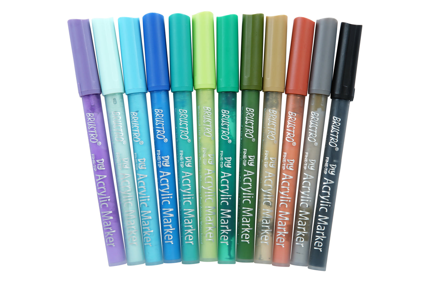 Brustro Acrylic (DIY) Marker Set of 24 (for Craftworks, School Projects, and Other Presentations)