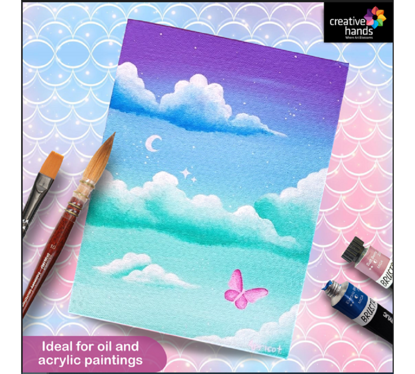 Brustro Canvas Board Medium Grain 4"X6" (Pack of 6)