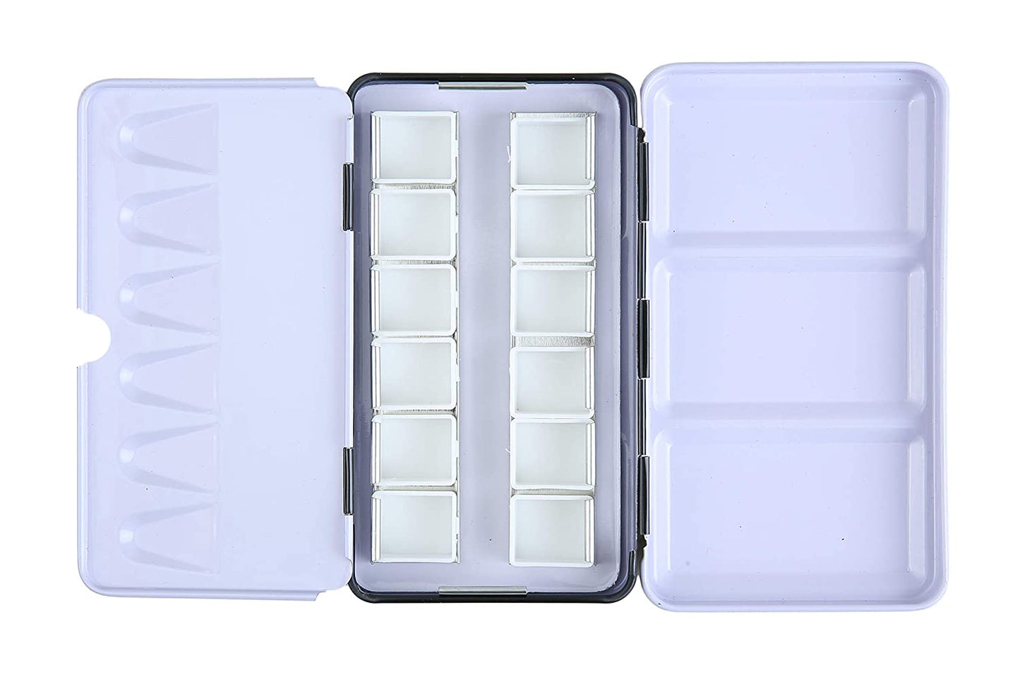 Brustro Empty Watercolour 12 Half Pan Metal Box (Pans Included)