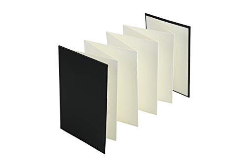 Brustro Artists Fanfold Watercolour Book 100% Cotton Mouldmade 300 GSM Cold Pressed 10.5x15cm.(9 Folds/18 Sides)