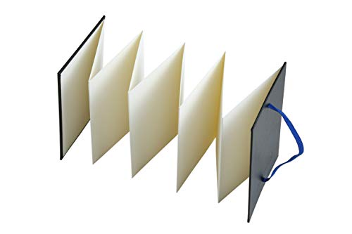 Brustro Artists Fanfold Watercolour Book 100% Cotton Mouldmade 300 GSM Cold Pressed 10.5x15cm.(9 Folds/18 Sides)