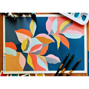 BRUSTRO Artist's Gouache Colour | Set of 24 Colors X 12ml Tubes |Perfect for Watercolor paper,Infinite Blending,Non-Toxic,Highly Pigmented,Ideal for Professional Artists,Graphic Designers,Illustrators