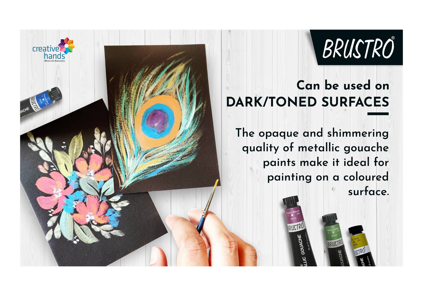 Brustro Artists' Metallic Gouache Set of 18x12ml