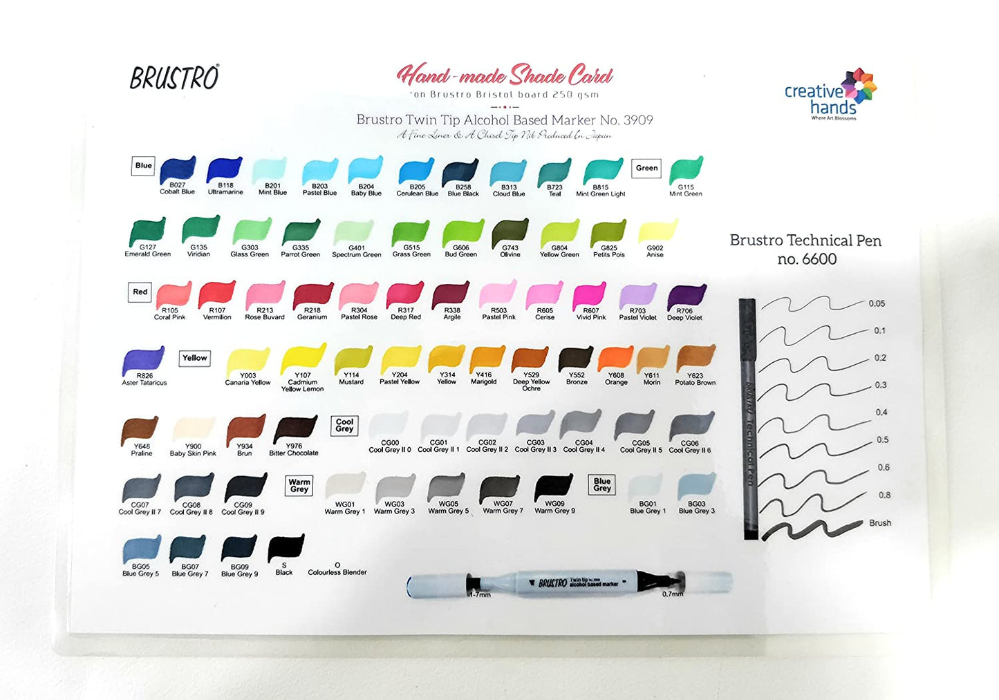 Brustro Twin Tip Alcohol Based Marker Combo of Basic Set of 12 A & 12 B in Crossline PP See Through Box