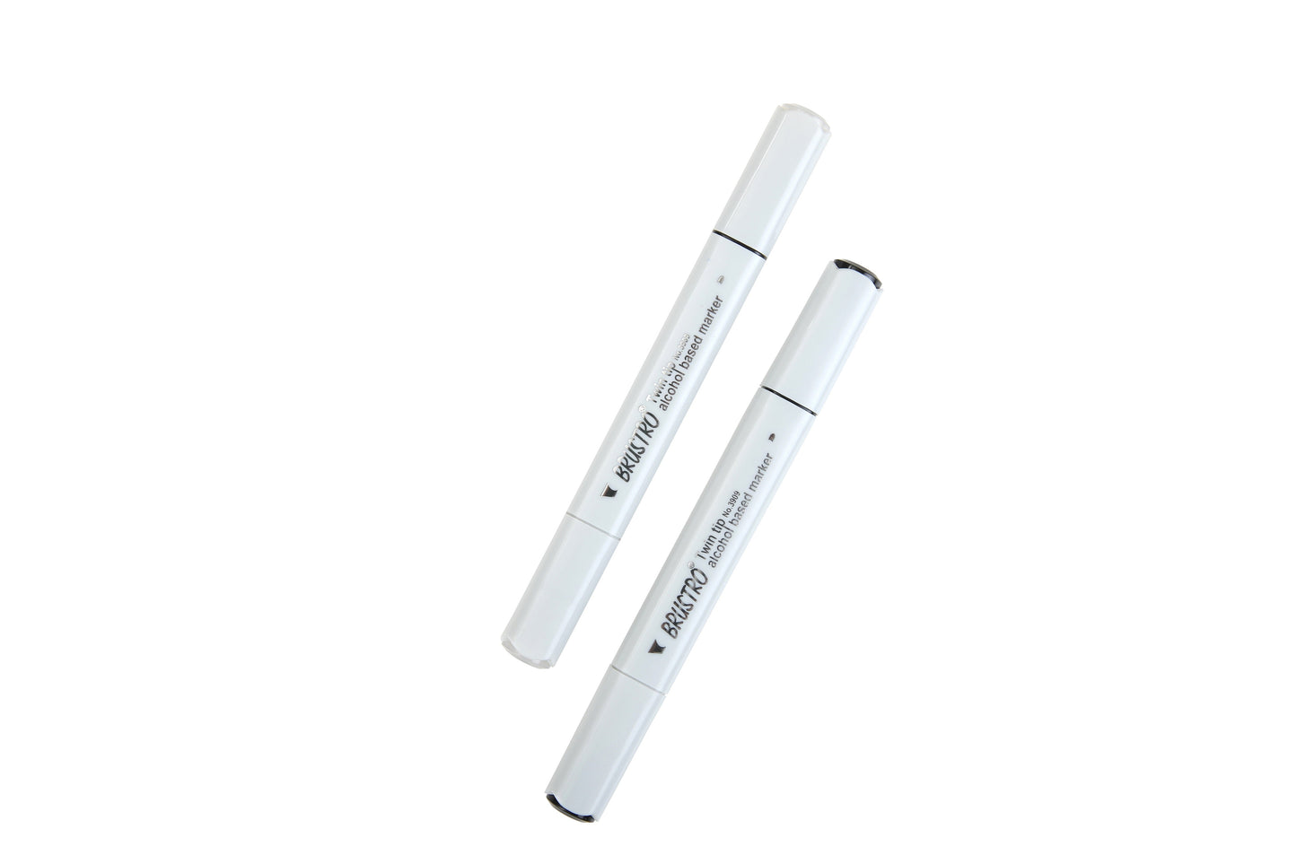 Brustro Twin Tip Alcohol Based Marker Set of (Black & Colourless Blender)